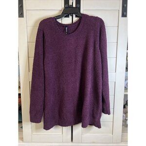 Torrid Size 2 Purple Cozy Textured Long Sleeve Sweater Pullover Oversized Top